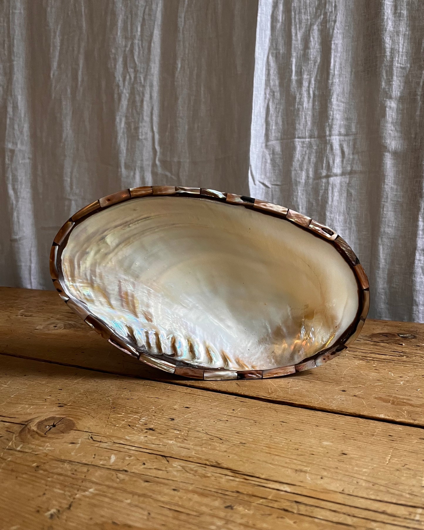 Large Mother Of Pearl Trinket Dish