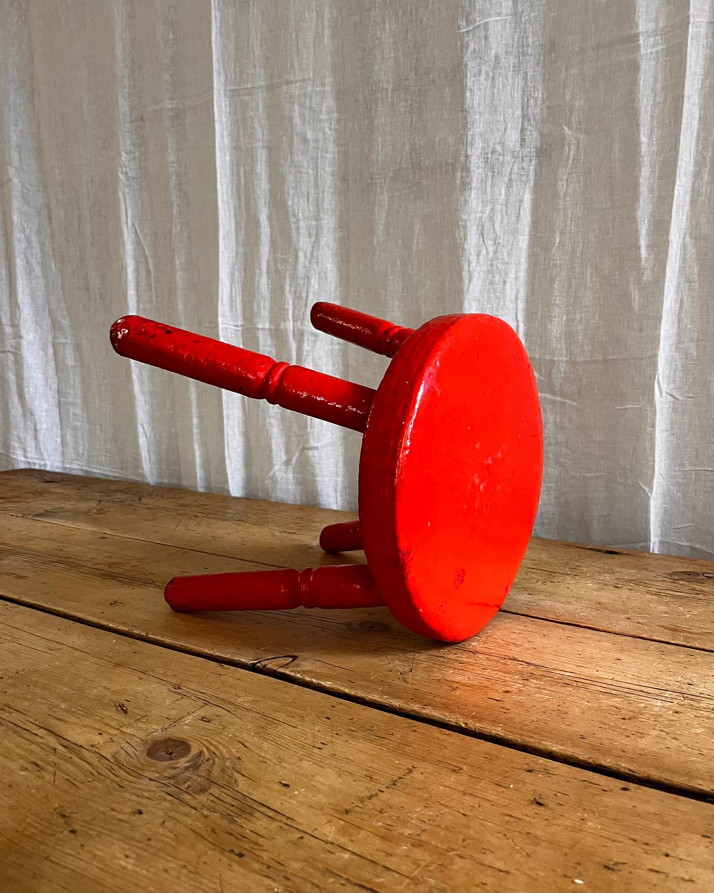 Vintage Red Stool