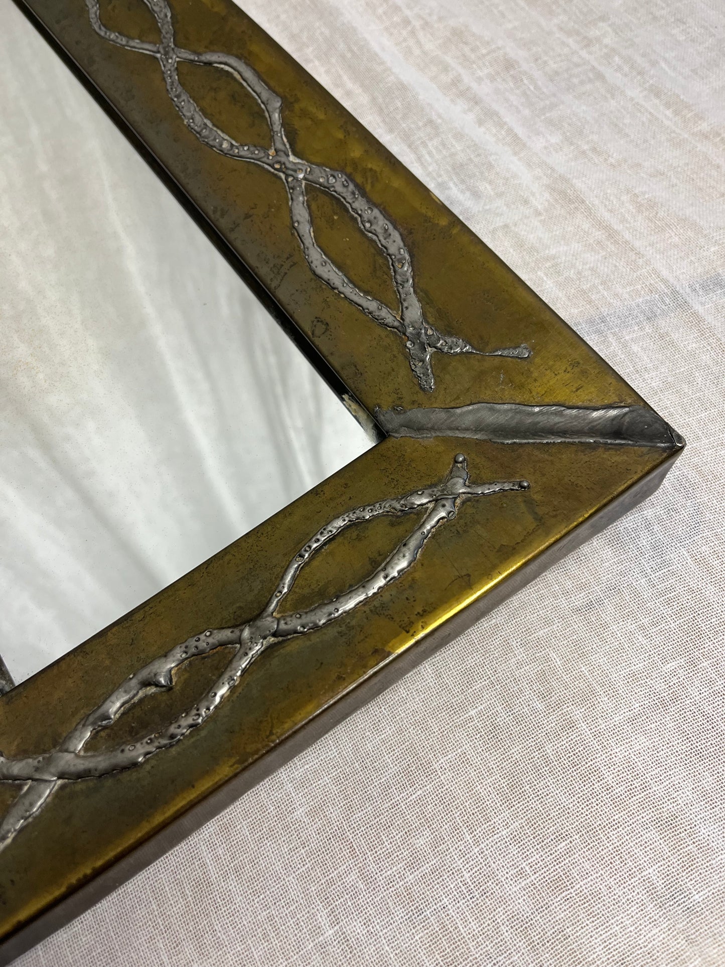 Brutalist Mirror Attributed to Jean Goadère