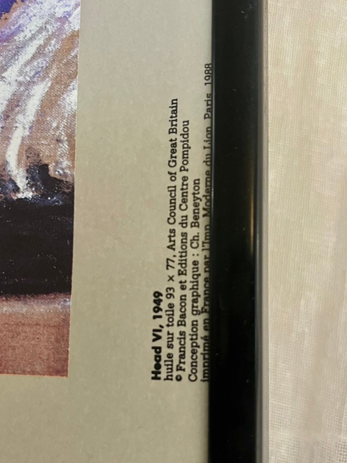 Francis Bacon Exhibition Poster c1988