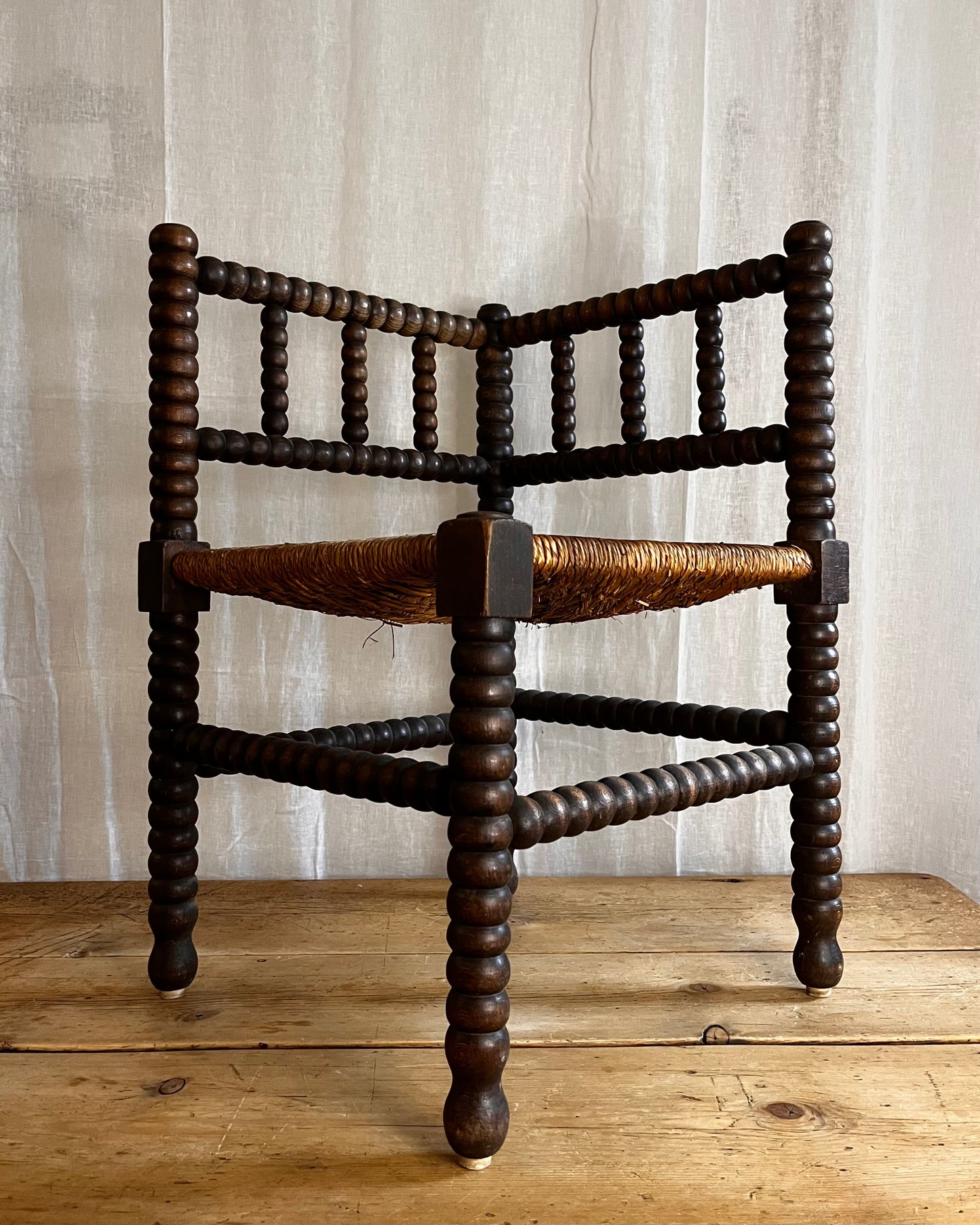 Antique Bobbin Corner Chair