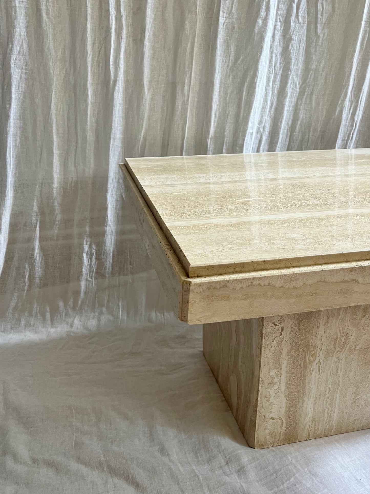 Italian Travertine Coffee Table