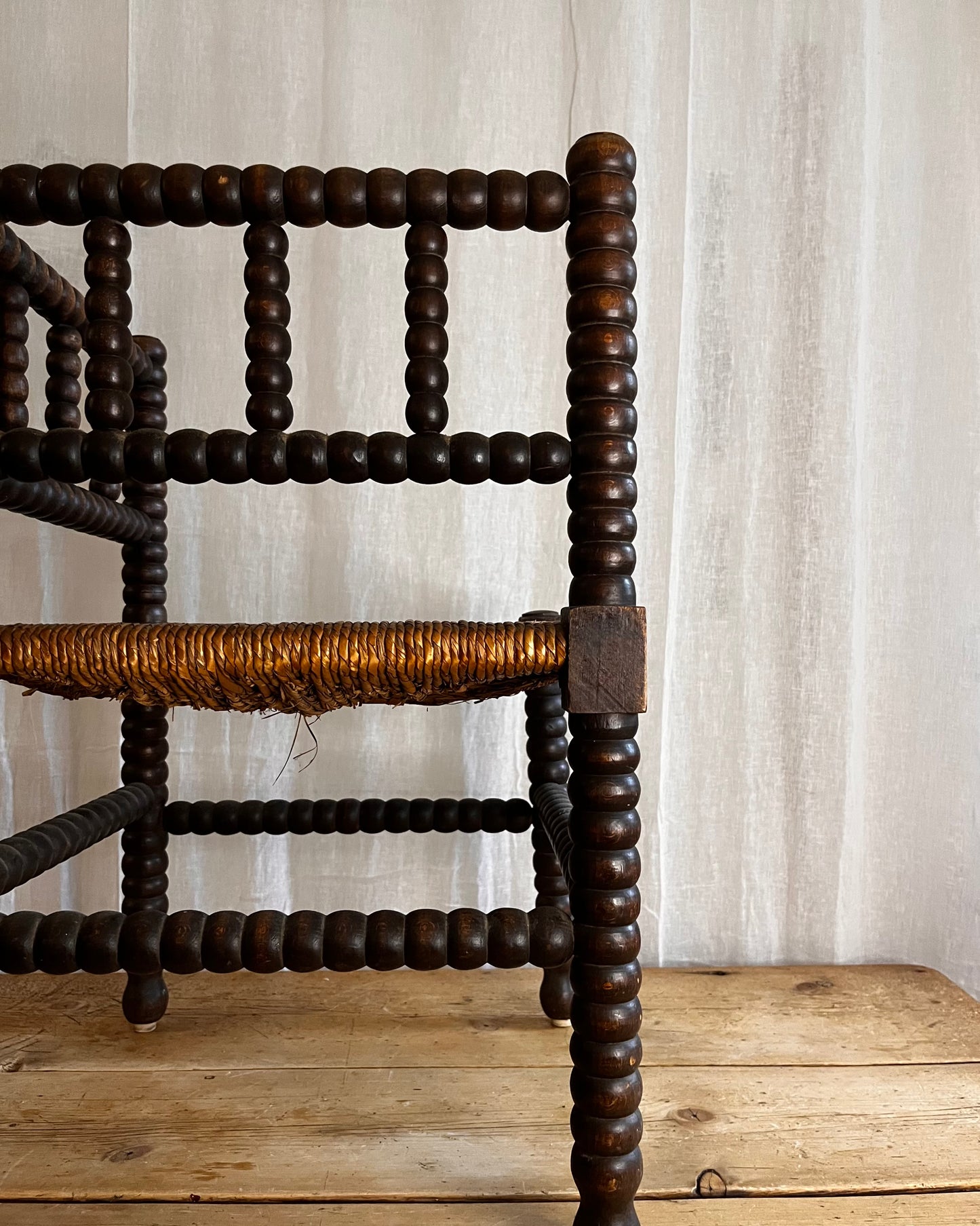 Antique Bobbin Corner Chair