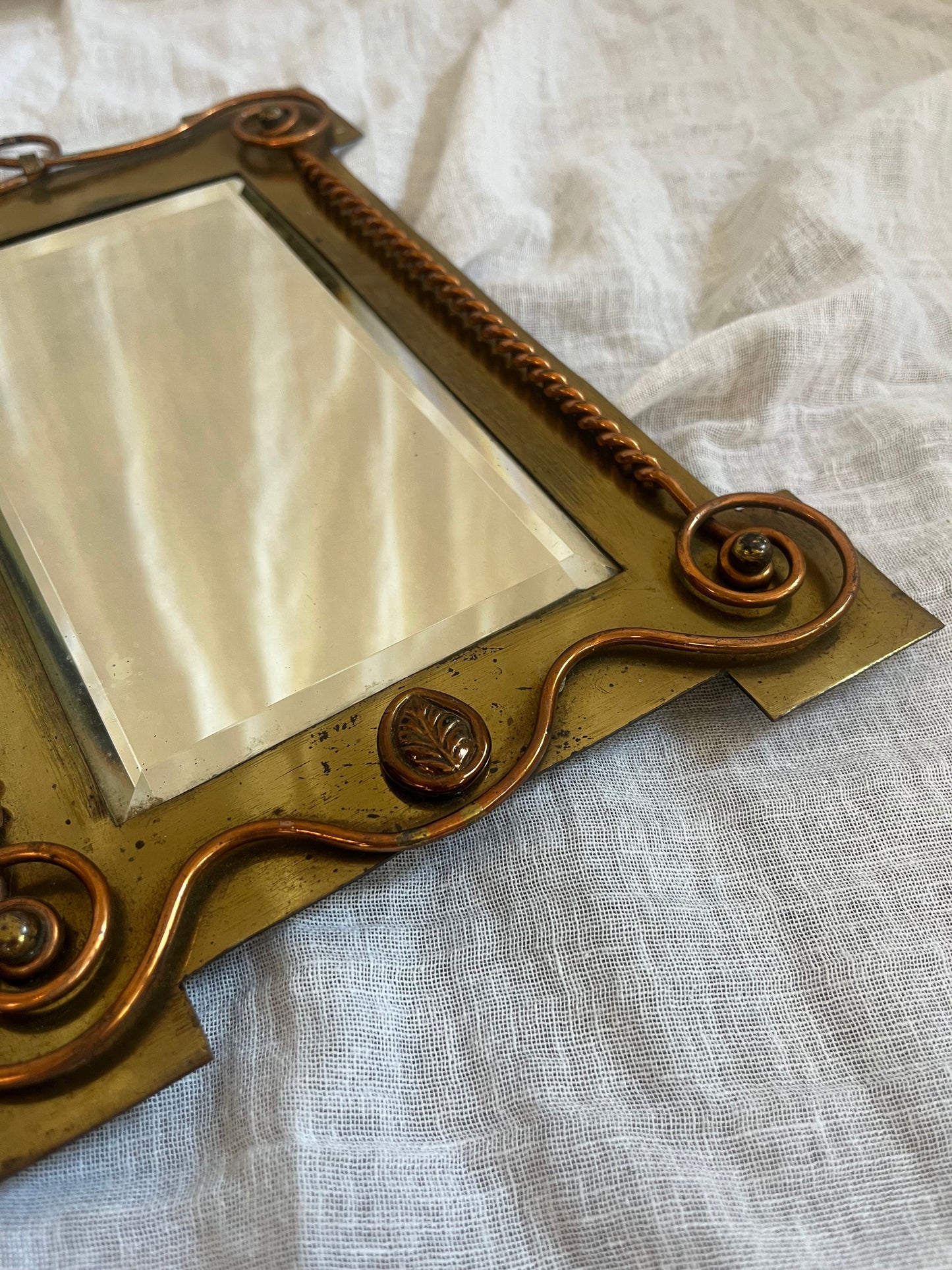 Small 19th Century Arts and Crafts Mirror