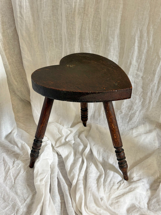 Folk Art Heart Stool