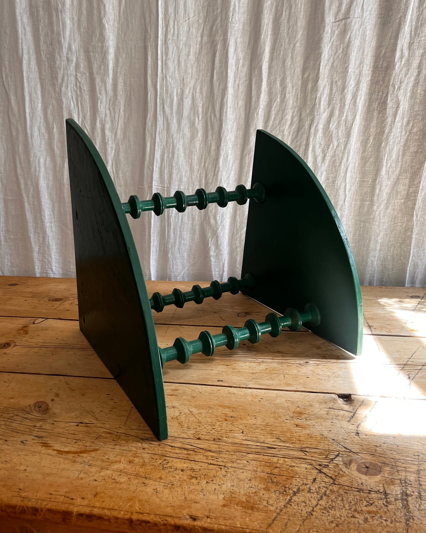 Early 20th Century Bobbin Spool Corner Shelf