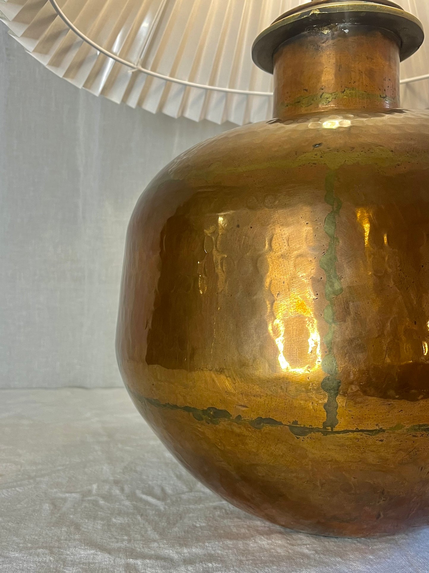 Large Indian Vessel Lamp
