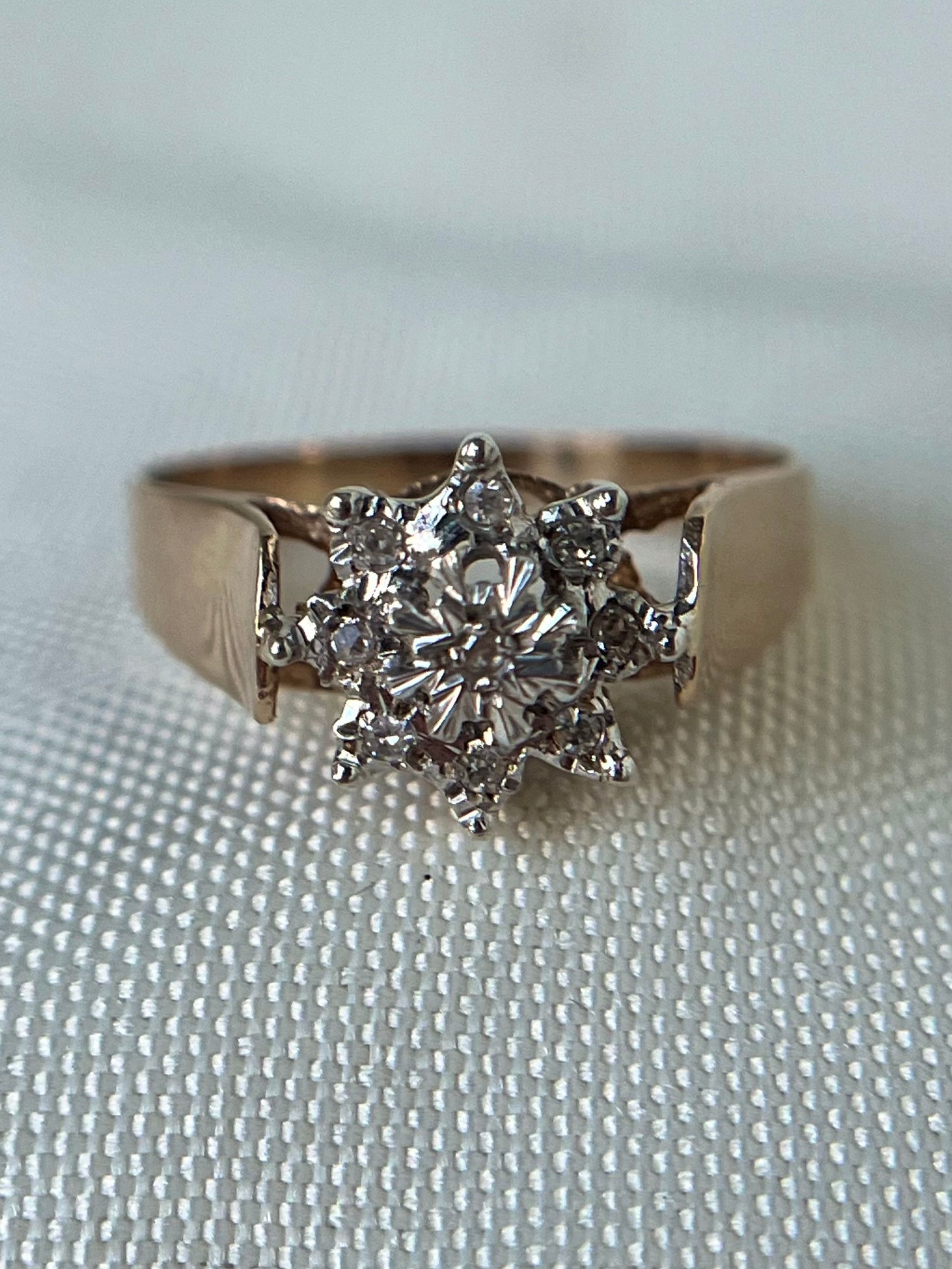 Diamond Cluster Ring