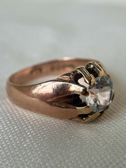 Rose Gold Spinnel Stone Ring