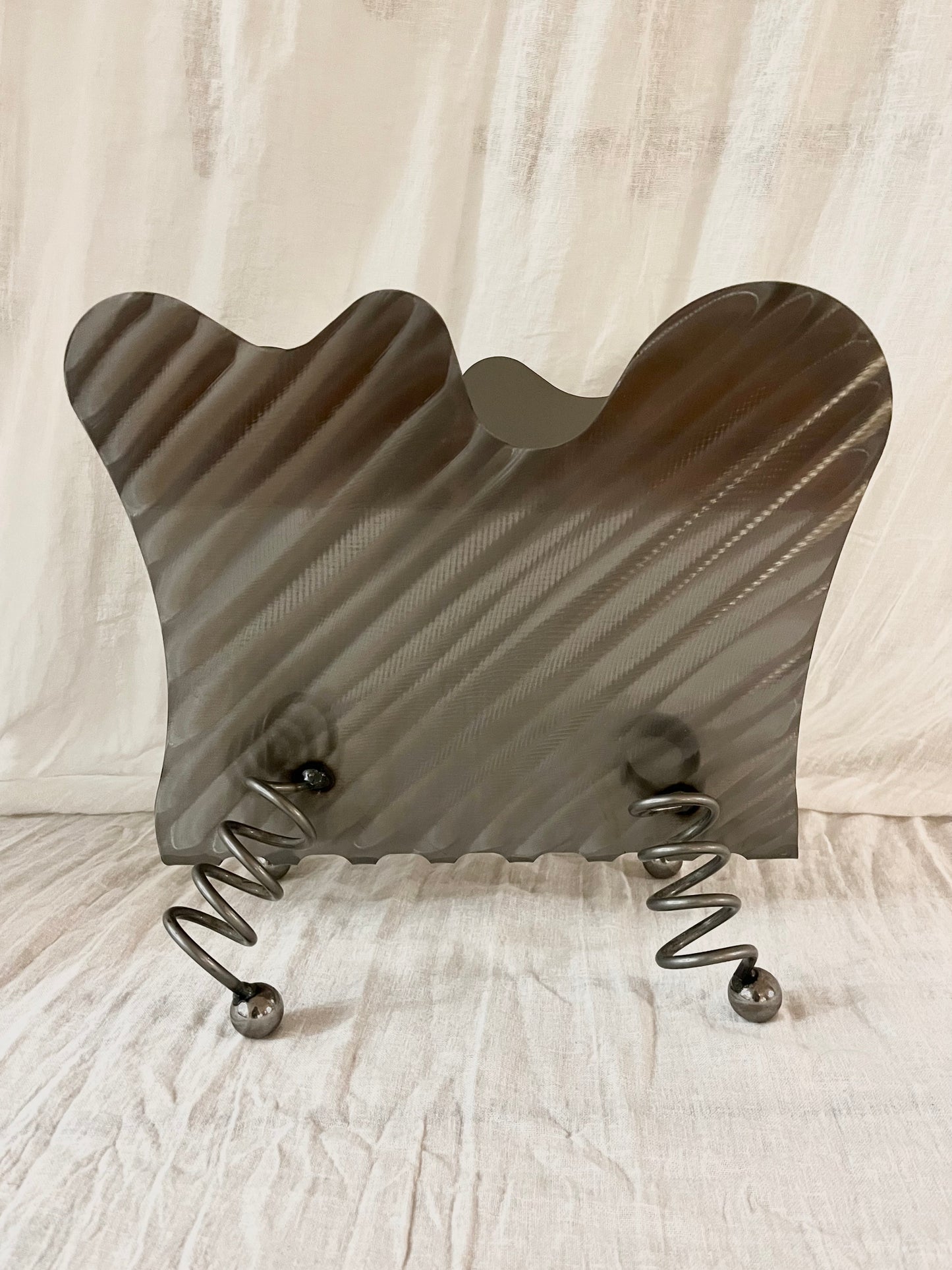 Wavy Post Modern Magazine Rack