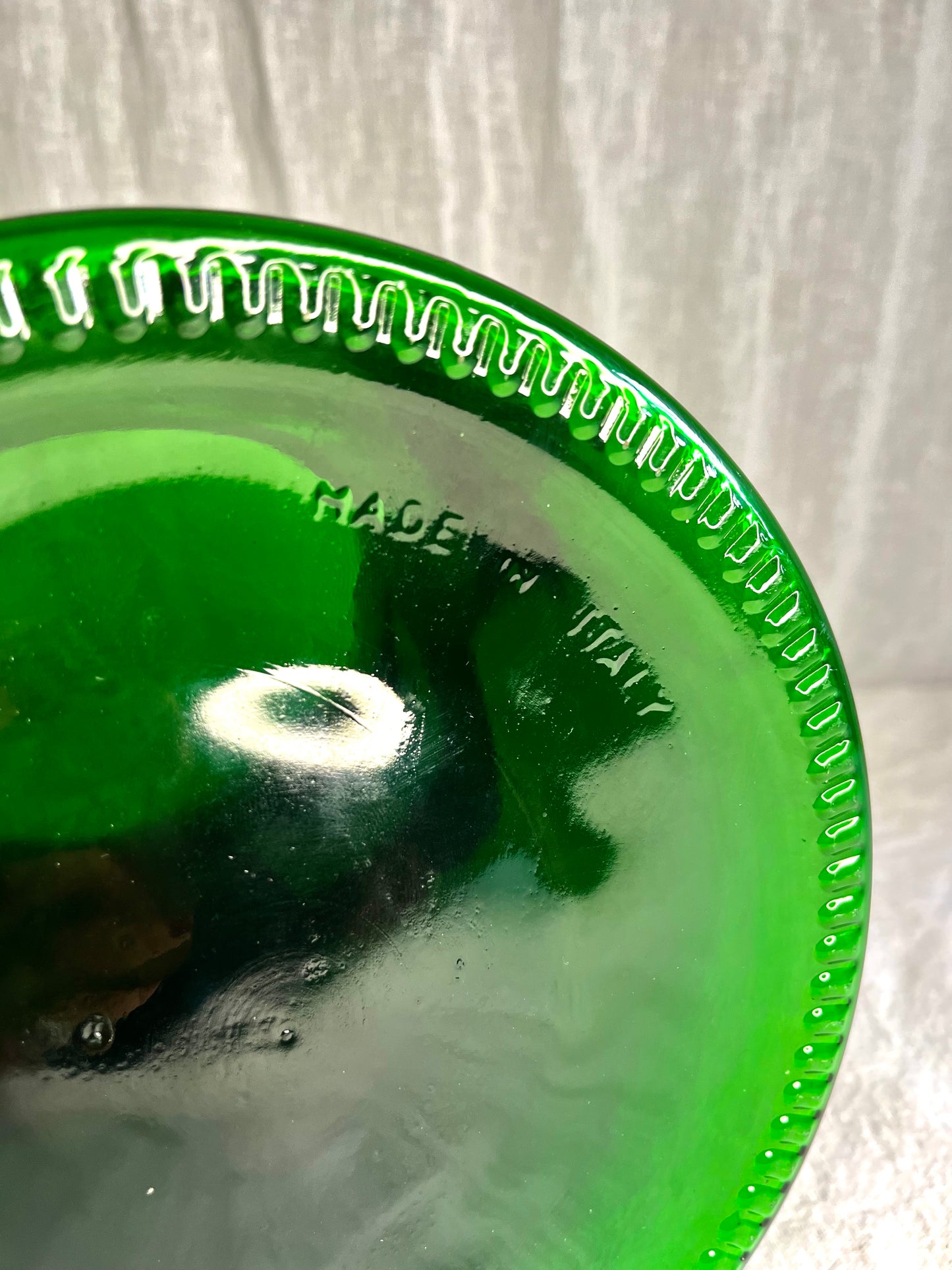 Italian Pressed Glass Cork Shaped Champagne Ice Bucket