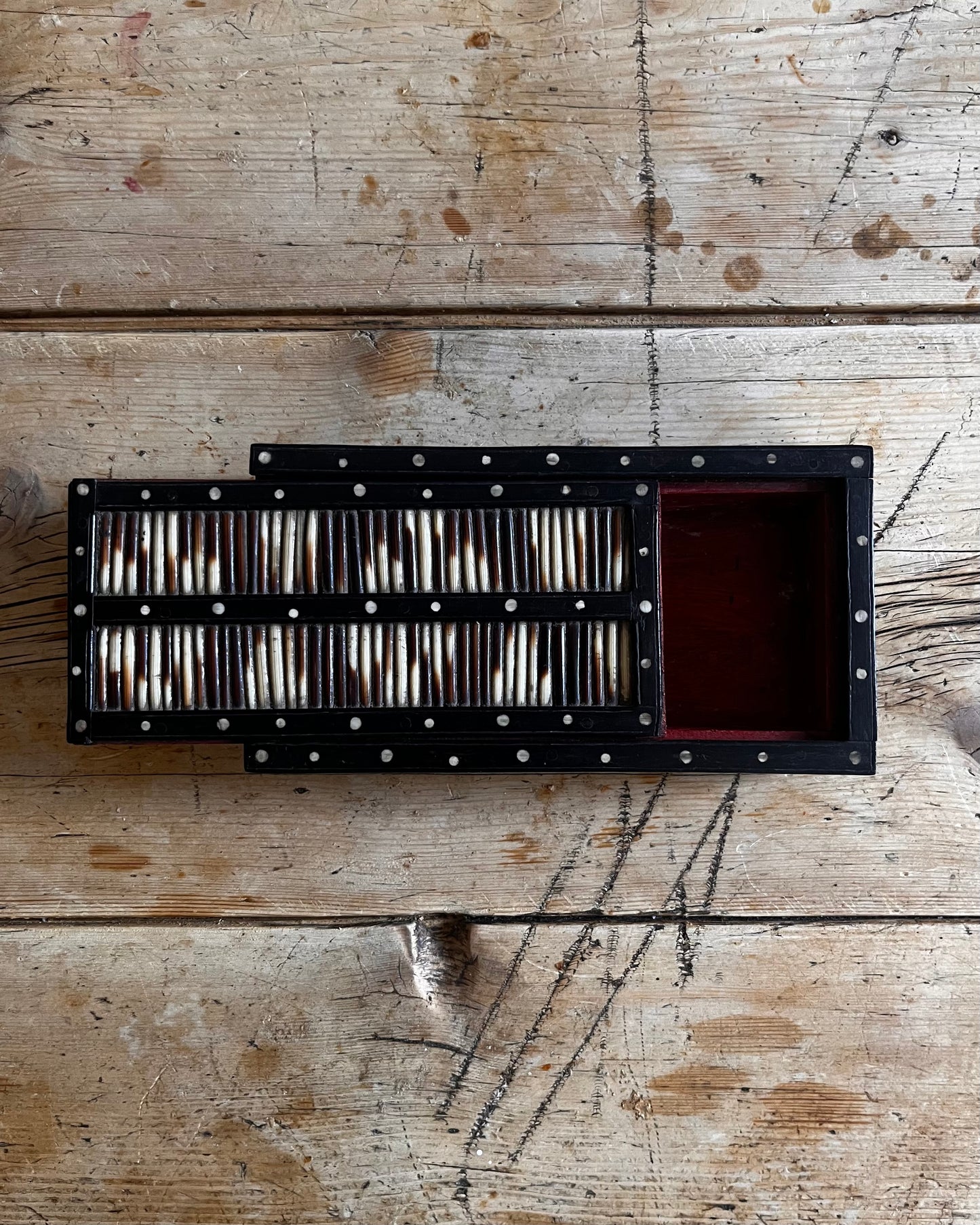 Antique Porcupine Quill Box