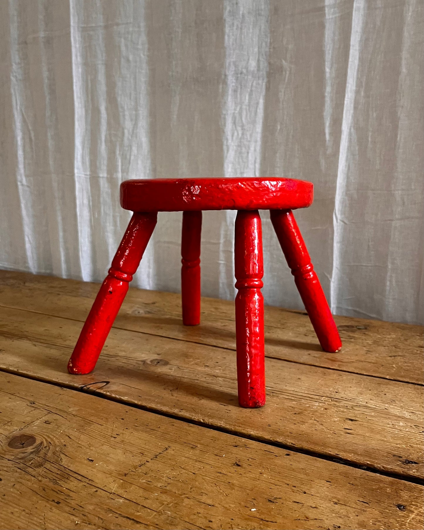 Vintage Red Stool