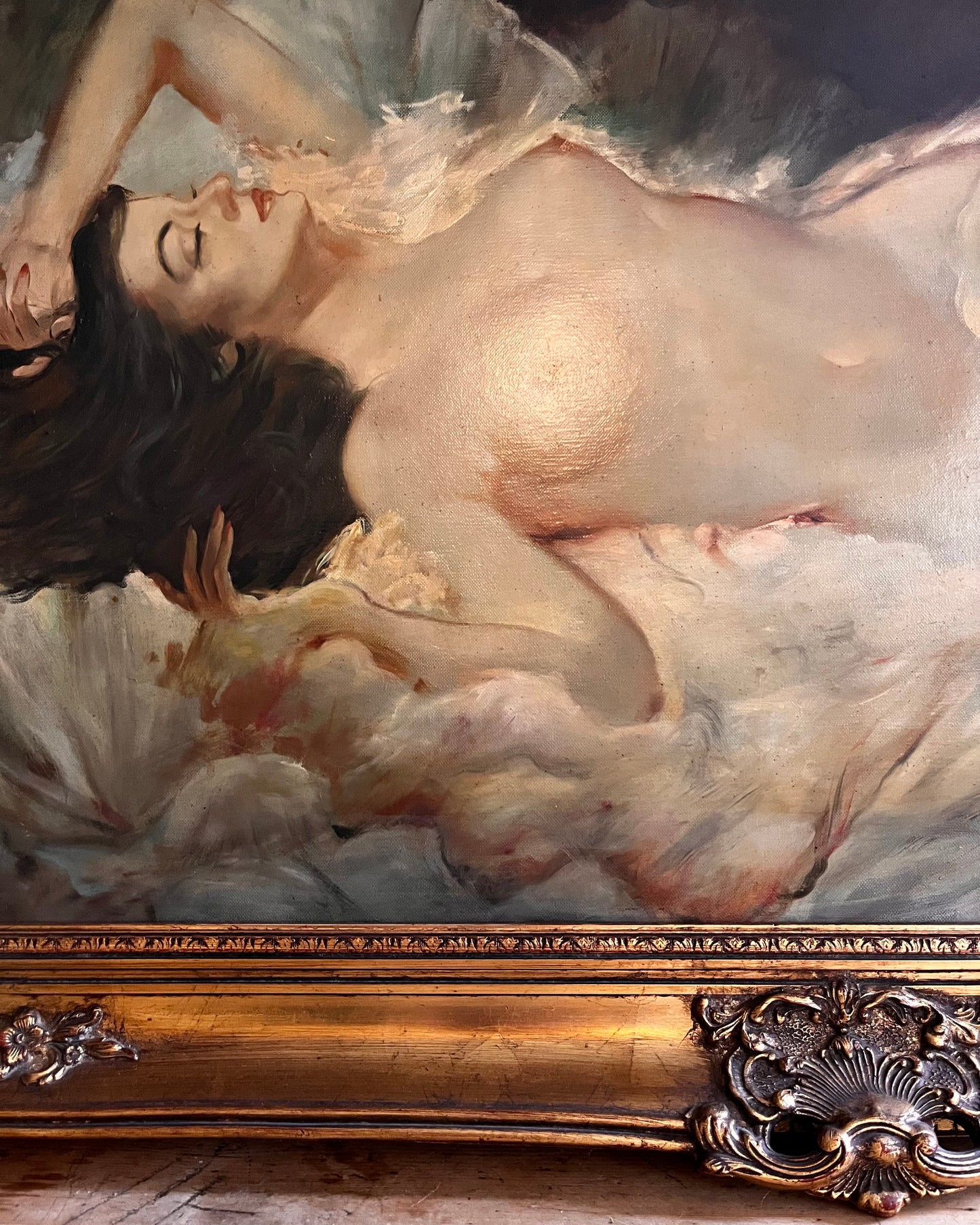 A Reclining Nude, Oil on Canvas
