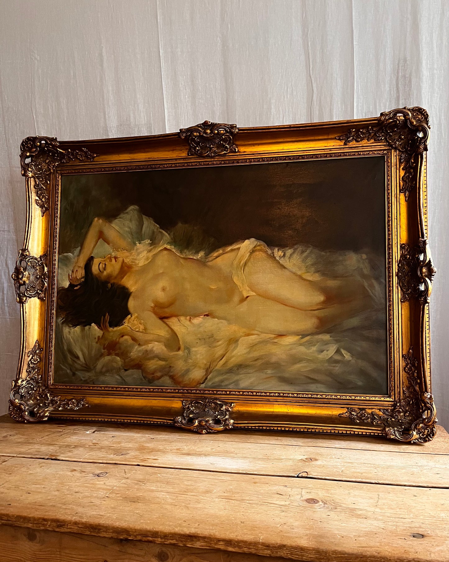A Reclining Nude, Oil on Canvas