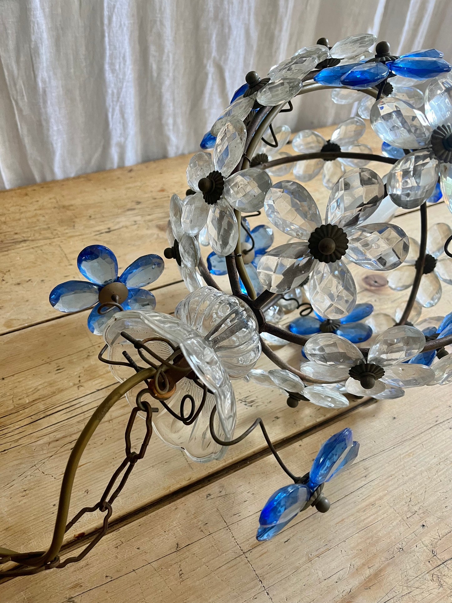 Maison Bagués Style Flower Chandelier c1970
