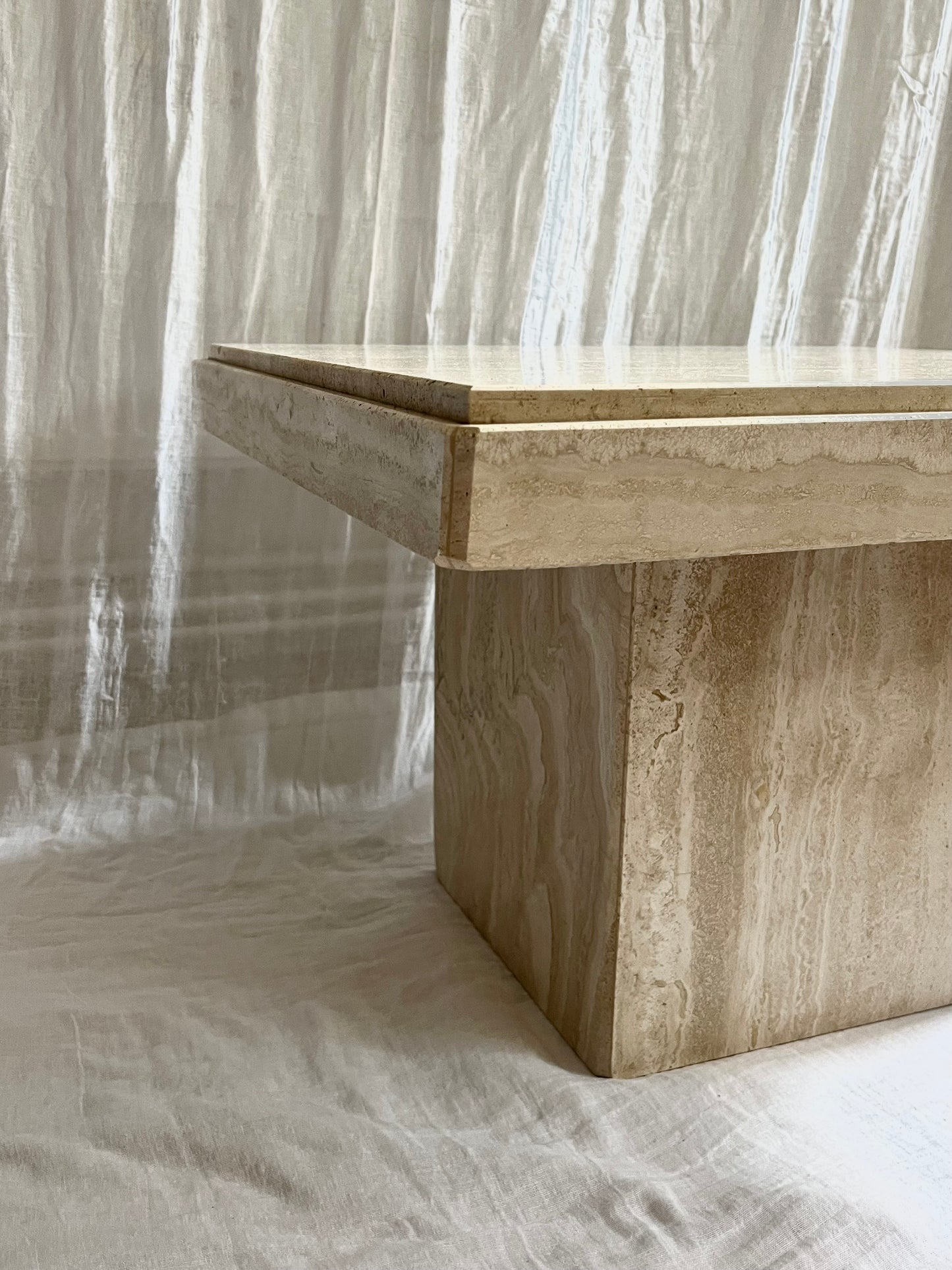 Italian Travertine Coffee Table