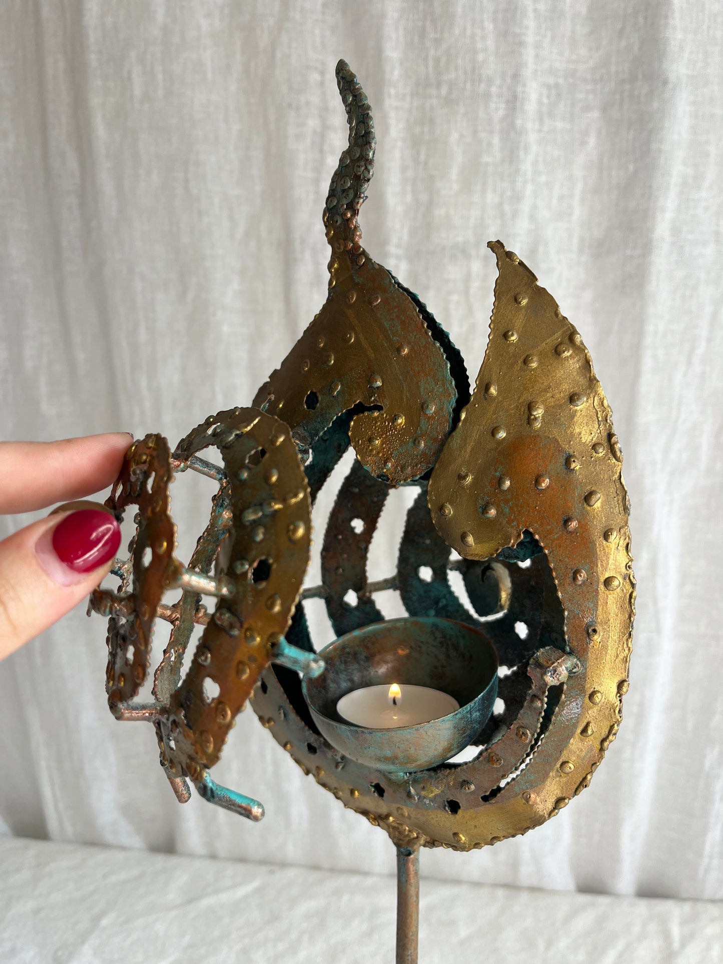 ‘Flaming Shell’ Candle Holder