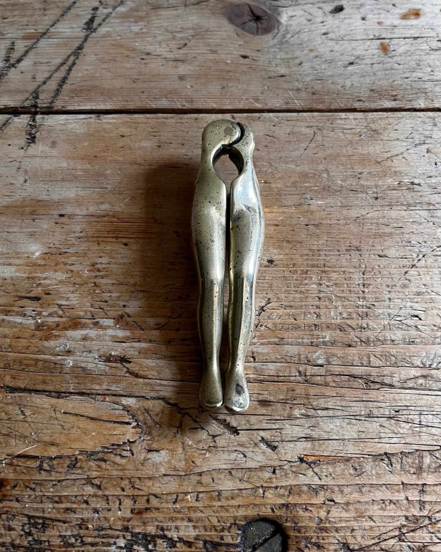 Risque Vintage novelty British made brass ladies leg nut cracker