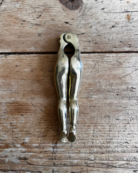 Risque Vintage novelty British made brass ladies leg nut cracker
