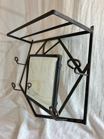 French Art Deco Iron Coat Rack