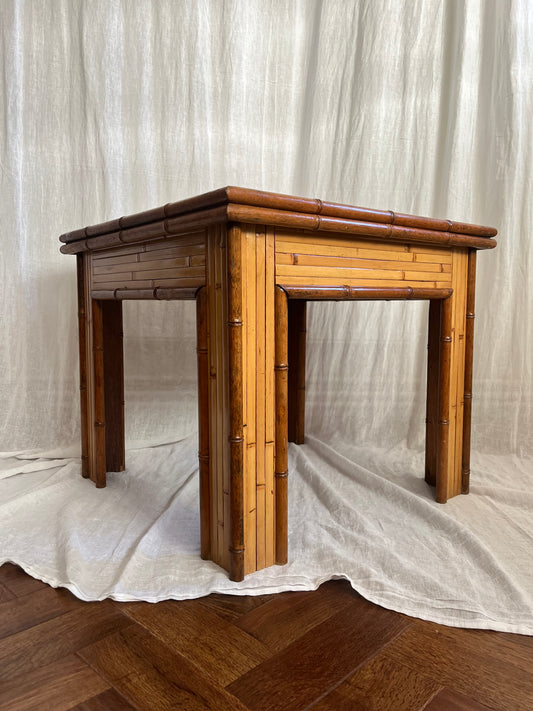 French Bamboo Coffee Table c1970