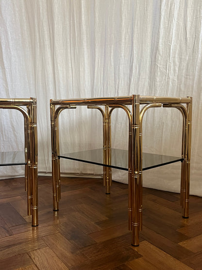 Pair Of Hollywood Regency Side Tables Or Bedsides