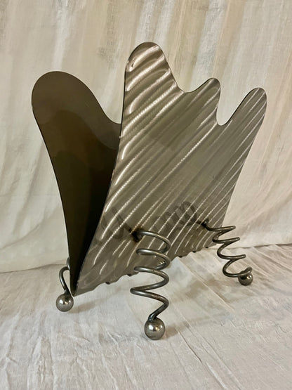Wavy Post Modern Magazine Rack