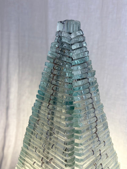 1970s Glass Shard Pyramid Lamp