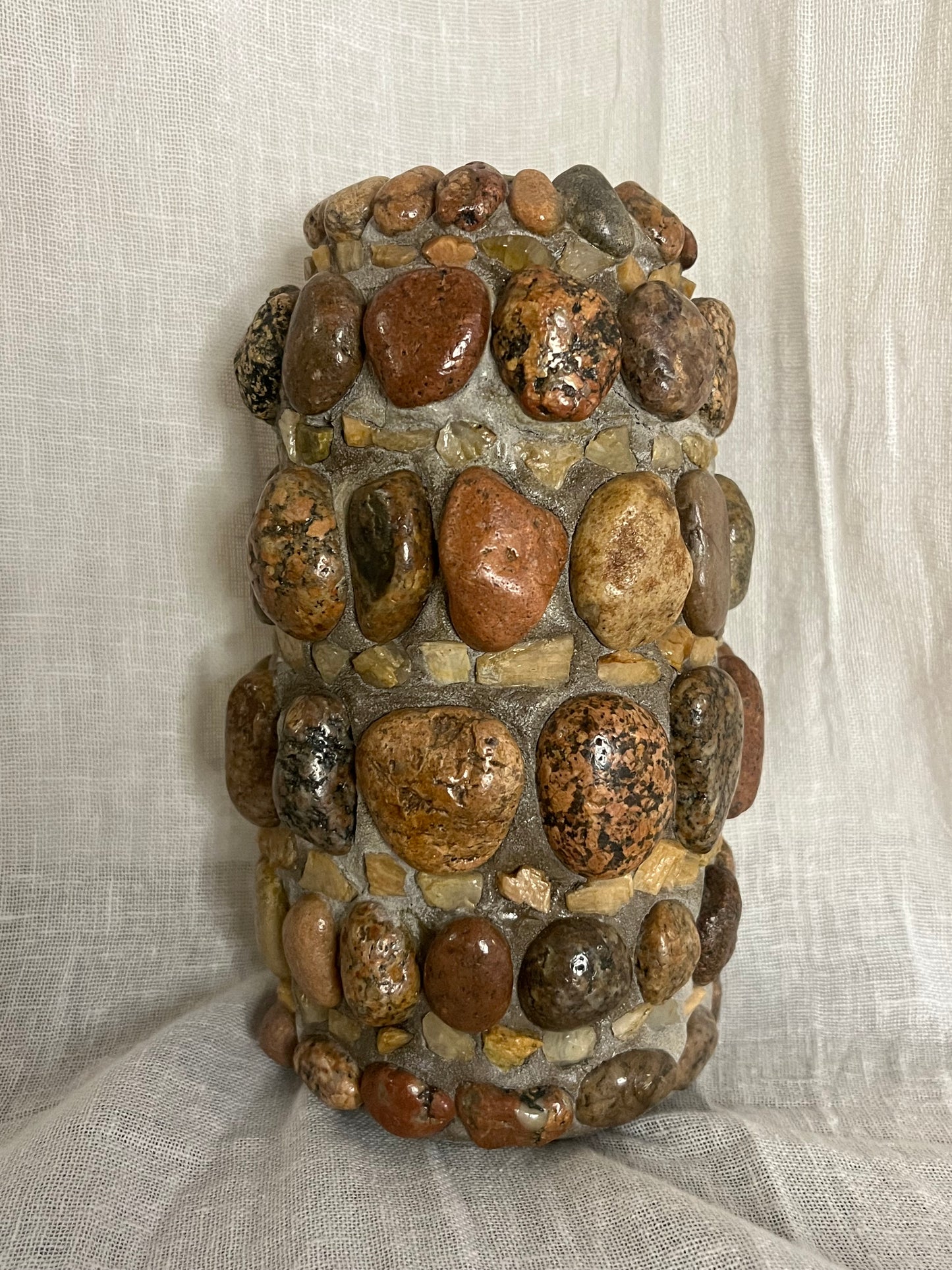 Folk Art Pebble Vase
