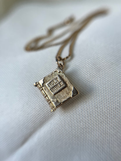 Vintage Holy Bible Pendant