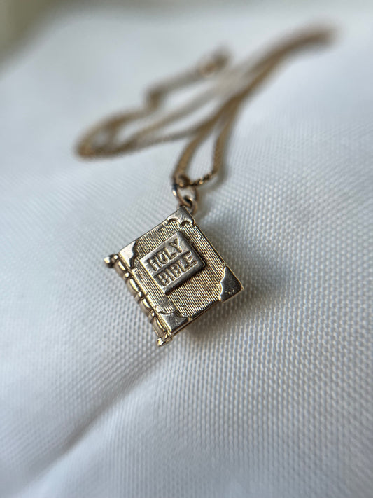 Vintage Holy Bible Pendant