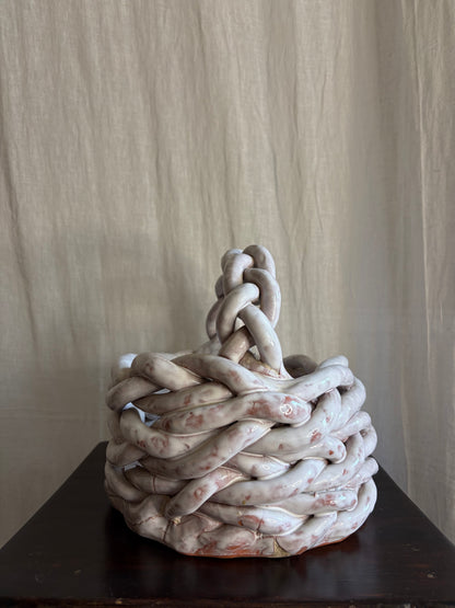 Sculptural Ceramic Basket By Sylvie Nisbett