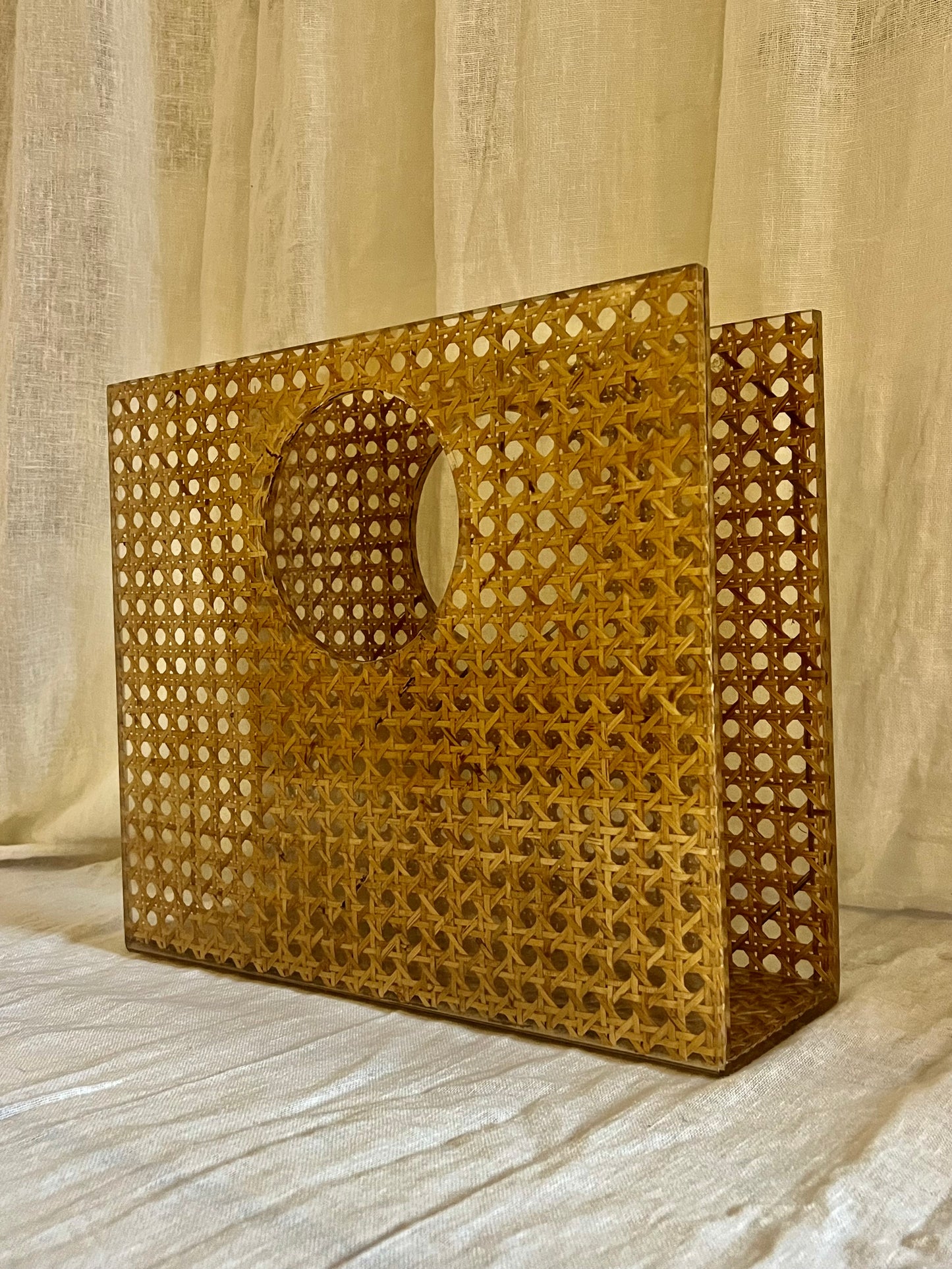 Lucite Magazine Rack Attributed To Christian Dior