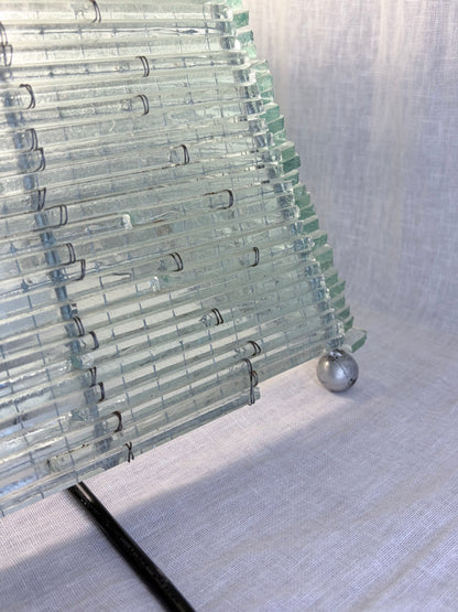 1970s Glass Shard Pyramid Lamp