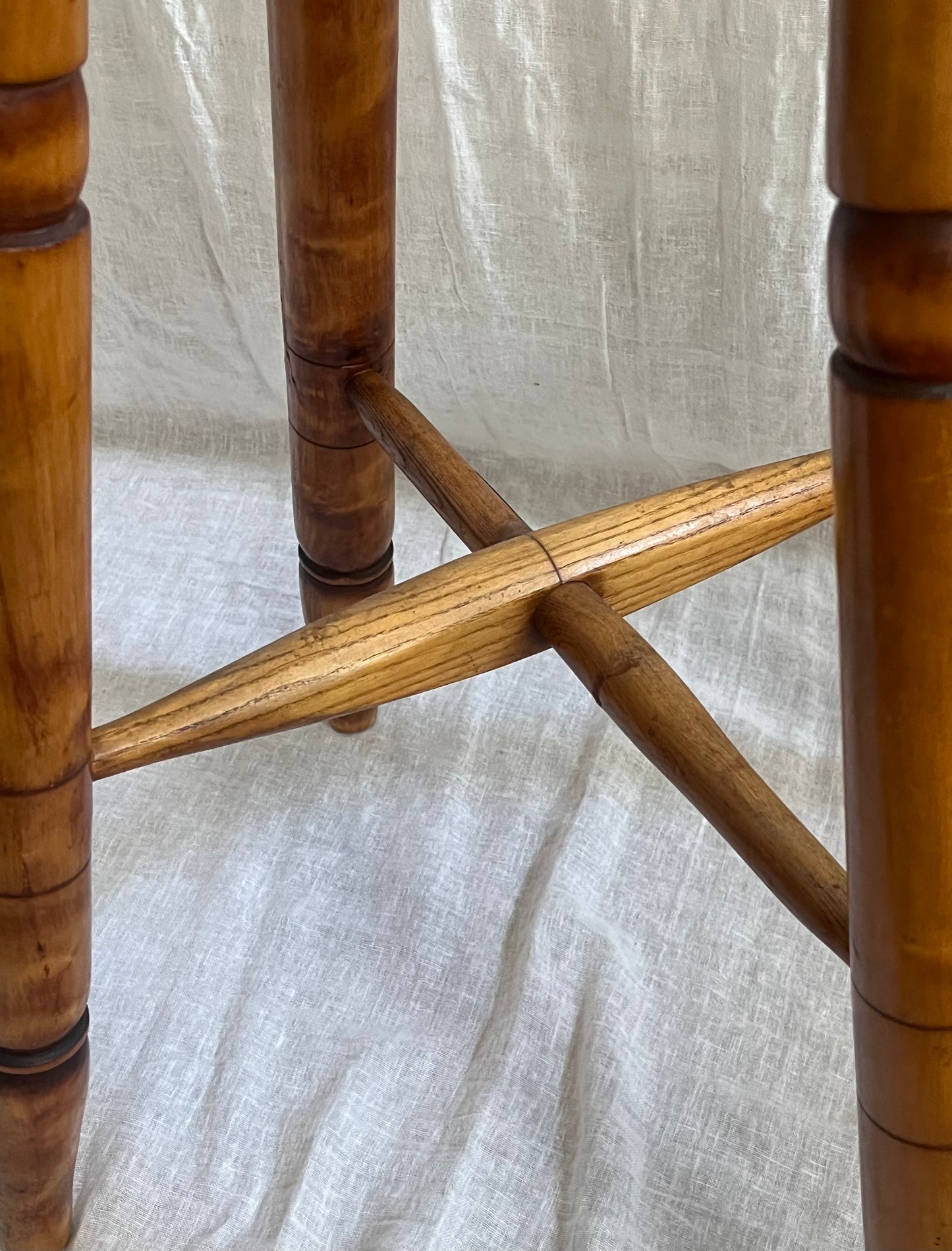 Early 20th C Elm Stool