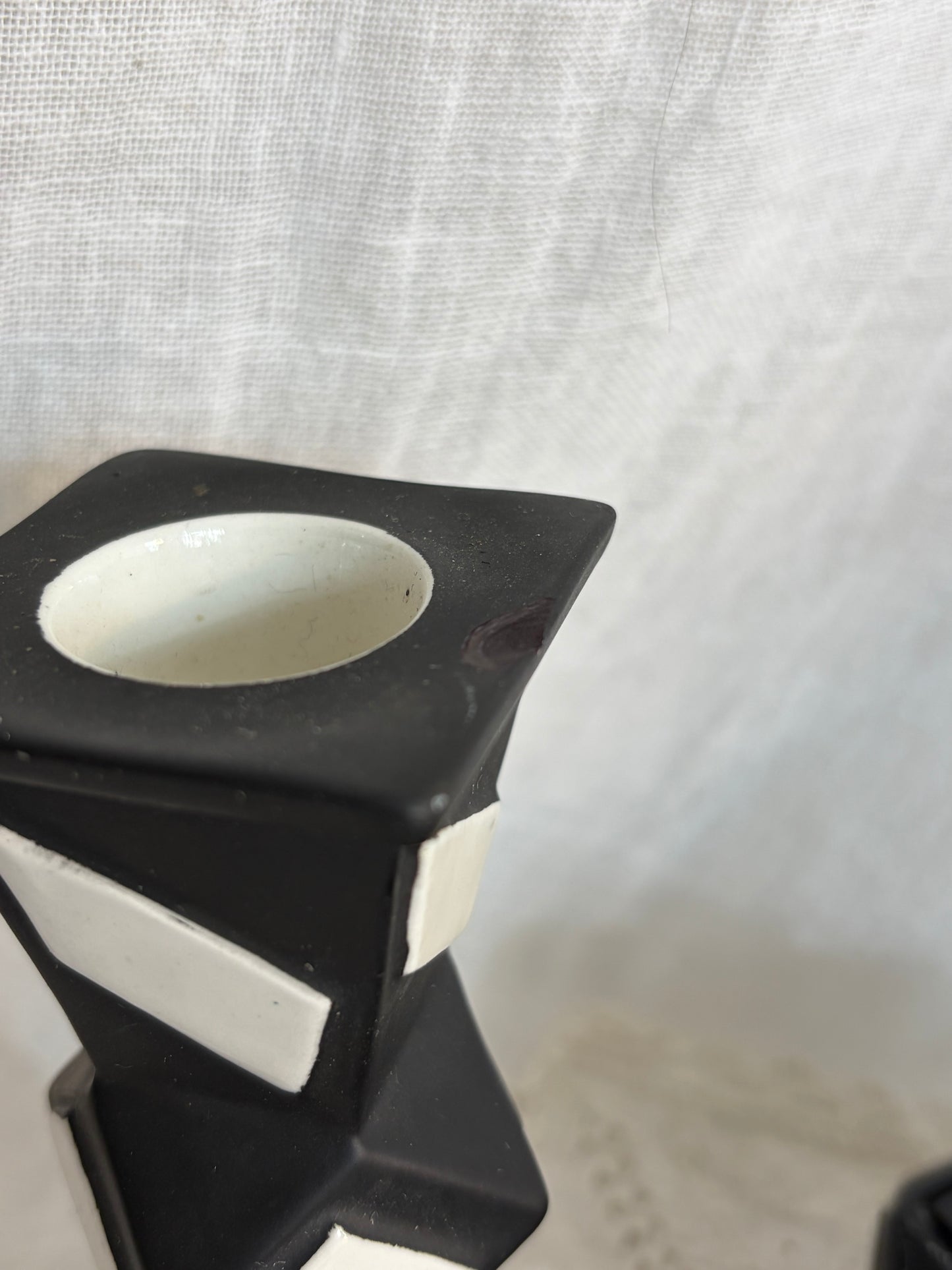 Black And White Ceramic Vanity Set
