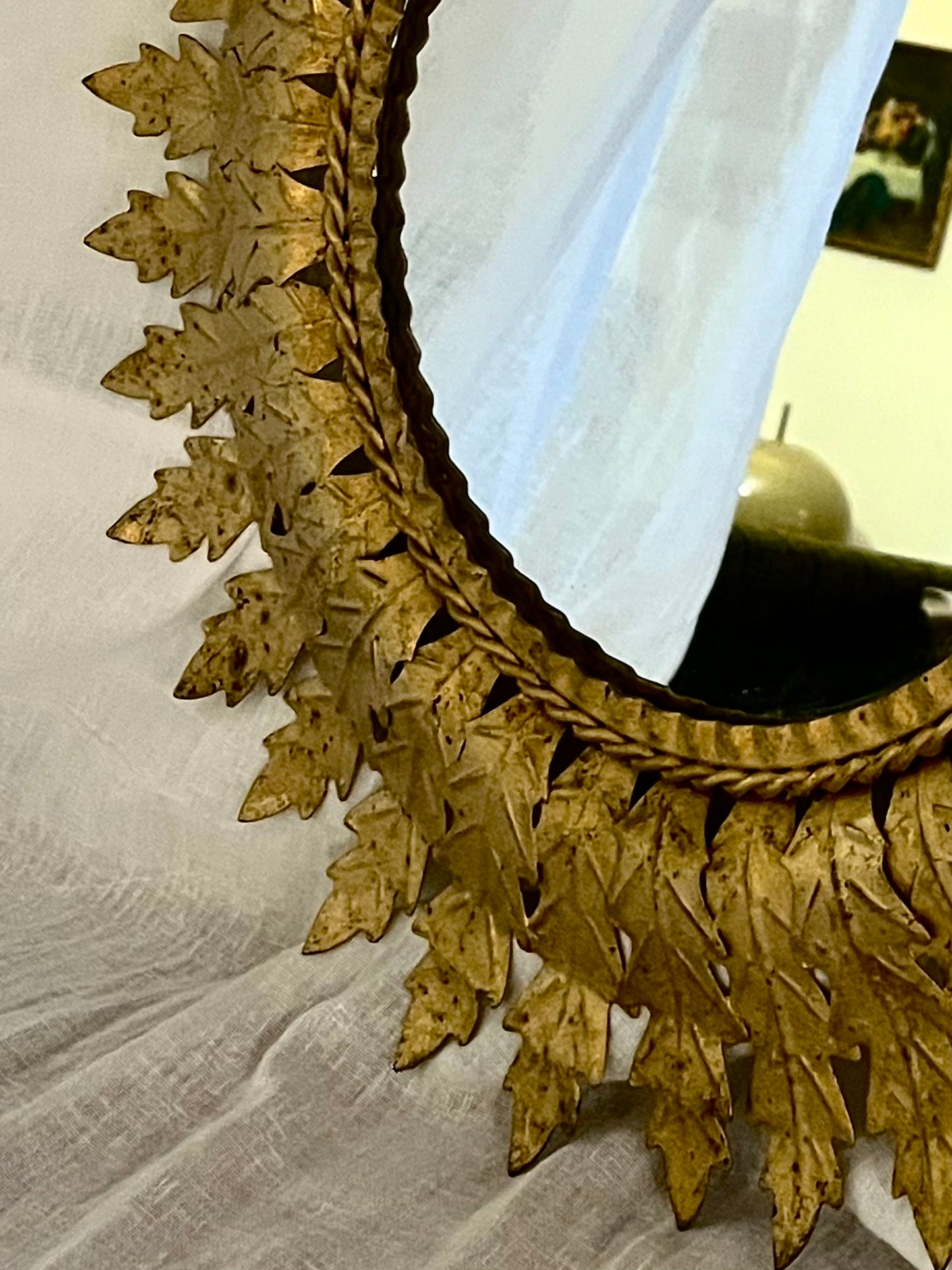 Small French Sun Burst Mirror