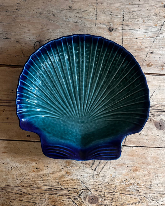 Large Portuguese ‘Majolica’ Shell Dish