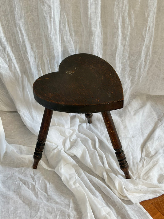 Folk Art Heart Stool