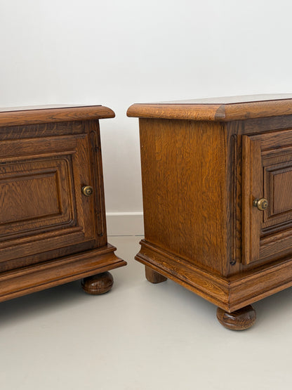 French Oak Bed Side Tables