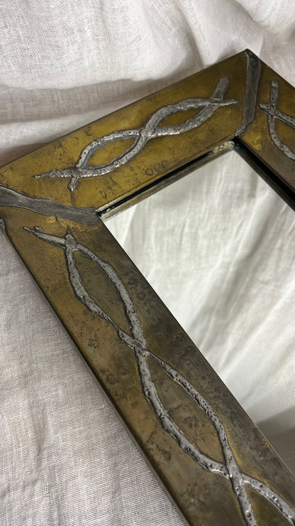 Brutalist Mirror Attributed to Jean Goadère