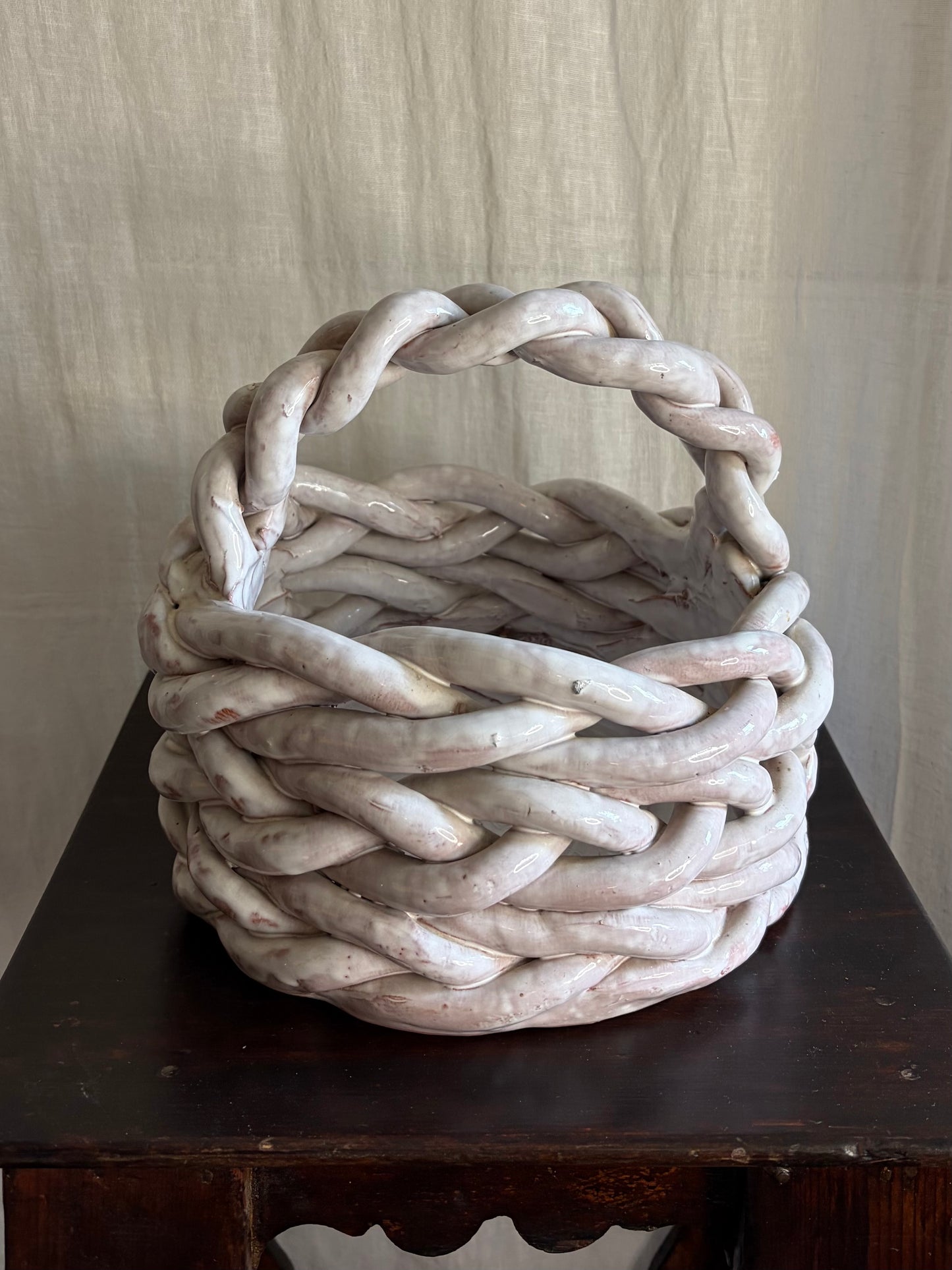 Sculptural Ceramic Basket By Sylvie Nisbett