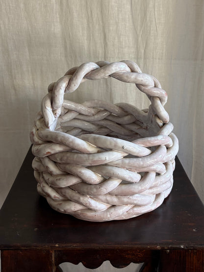 Sculptural Ceramic Basket By Sylvie Nisbett