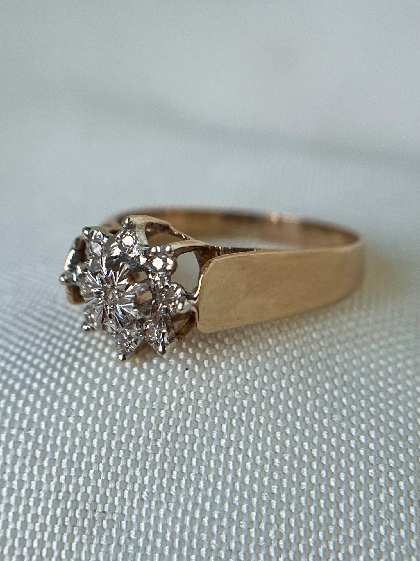 Diamond Cluster Ring