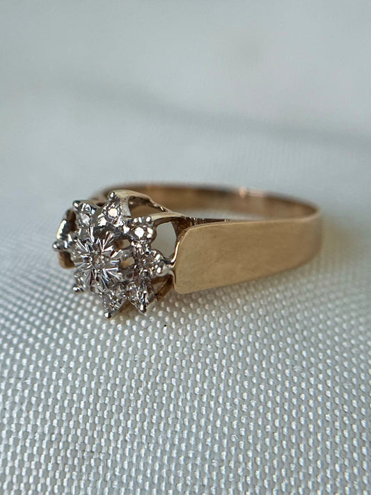 Diamond Cluster Ring