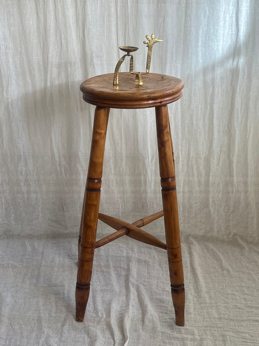 Early 20th C Elm Stool