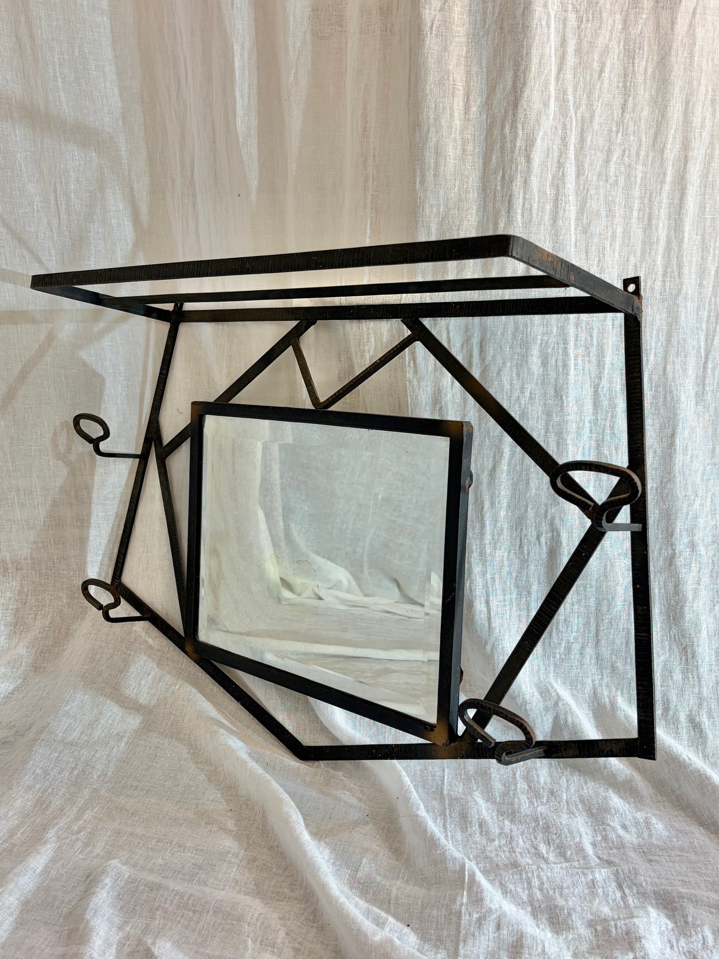 French Art Deco Iron Coat Rack