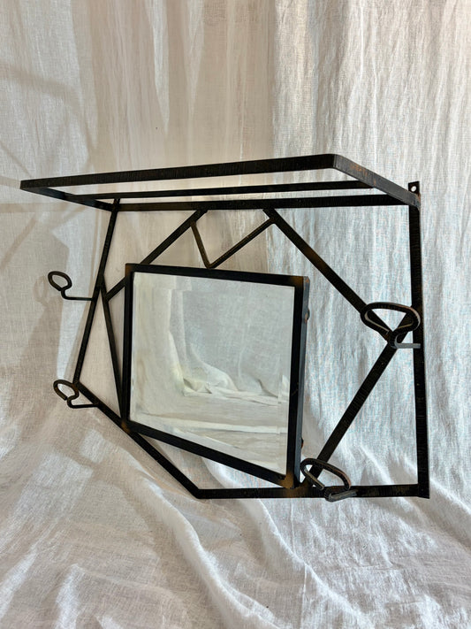 French Art Deco Iron Coat Rack