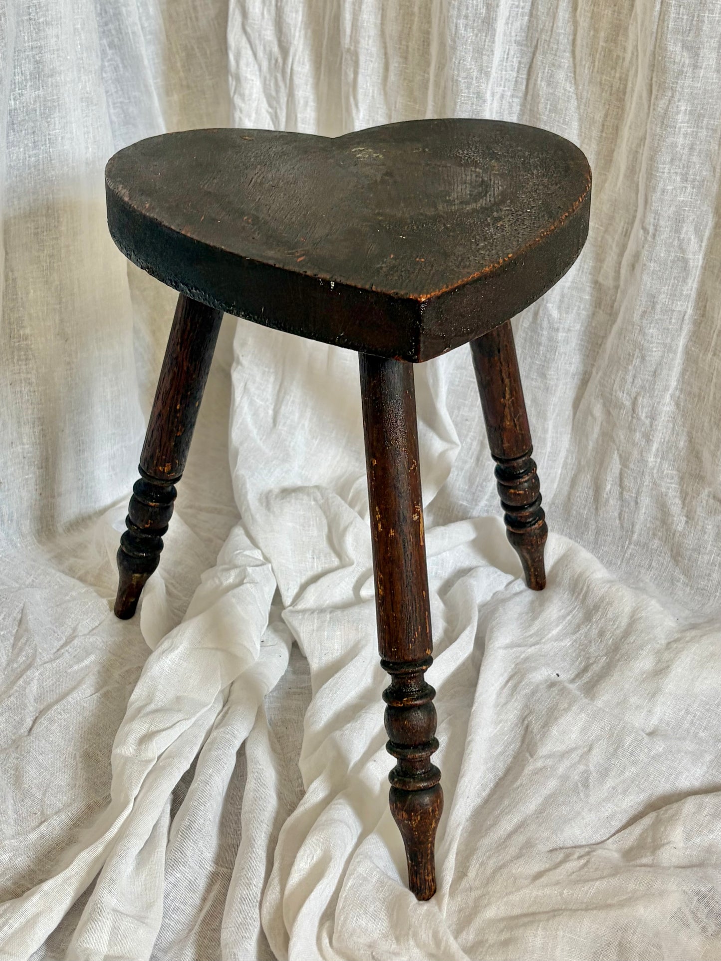 Folk Art Heart Stool